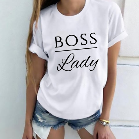 Women Tshirt Harajuku Lady Letter Print