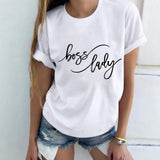 Women Tshirt Harajuku Lady Letter Print