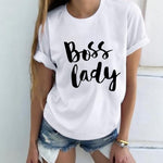 Women Tshirt Harajuku Lady Letter Print