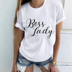 Women Tshirt Harajuku Lady Letter Print