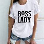 Women Tshirt Harajuku Lady Letter Print